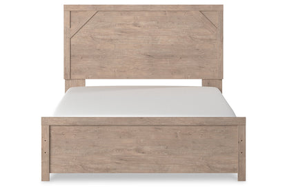 Senniberg Light Brown/White Queen Panel Bed - SET | B1191-71 | B1191-96 - Bien Home Furniture &amp; Electronics