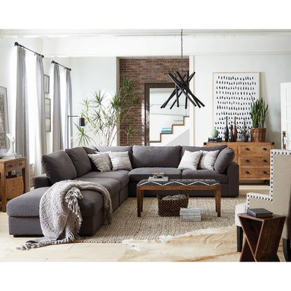 Serene 4-Piece Upholstered Modular Sectional Charcoal - 551324-SETA - Bien Home Furniture &amp; Electronics