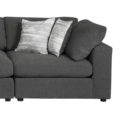 Serene 4-Piece Upholstered Modular Sectional Charcoal - 551324-SETB - Bien Home Furniture &amp; Electronics