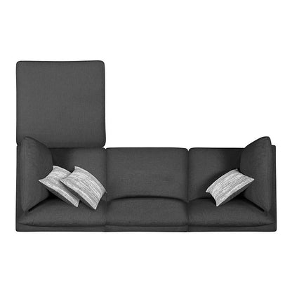 Serene 4-Piece Upholstered Modular Sectional Charcoal - 551324-SETB - Bien Home Furniture &amp; Electronics