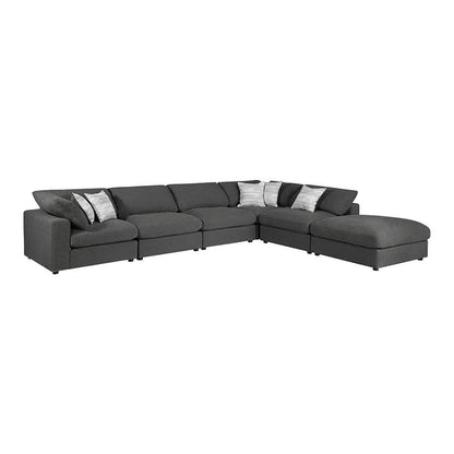 Serene 6-Piece Upholstered Modular Sectional Charcoal - 551324-SET - Bien Home Furniture &amp; Electronics