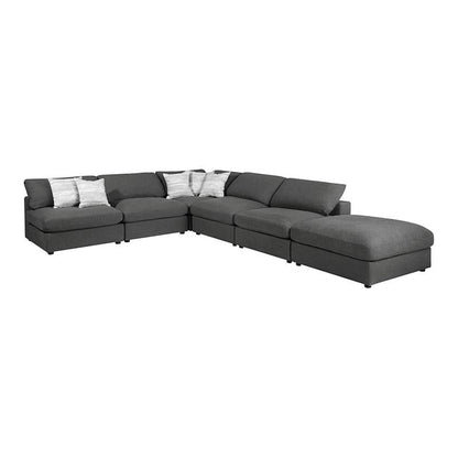 Serene 6-Piece Upholstered Modular Sectional Charcoal - 551324-SET - Bien Home Furniture &amp; Electronics