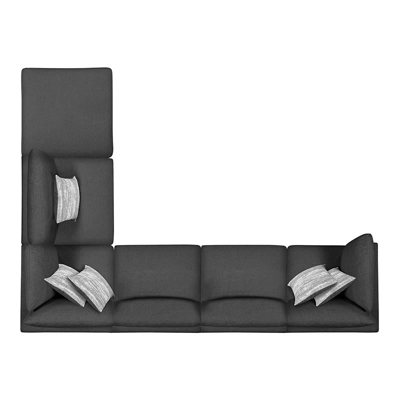 Serene 6-Piece Upholstered Modular Sectional Charcoal - 551324-SET - Bien Home Furniture &amp; Electronics