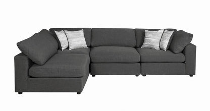 Serene Upholstered Corner Charcoal - 551325 - Bien Home Furniture &amp; Electronics