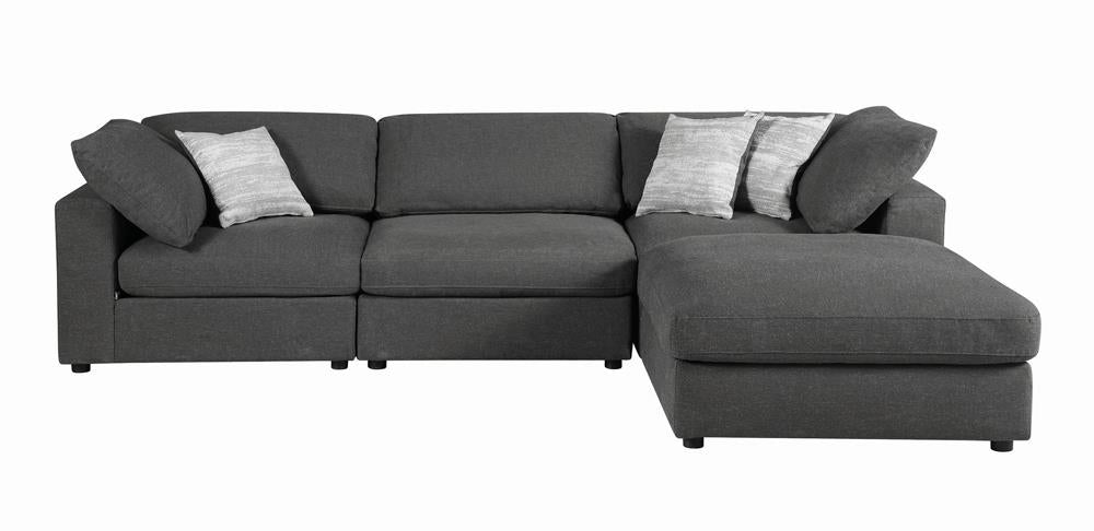 Serene Upholstered Corner Charcoal - 551325 - Bien Home Furniture &amp; Electronics