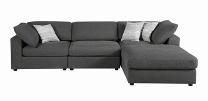 Serene Upholstered Corner Charcoal - 551325 - Bien Home Furniture &amp; Electronics