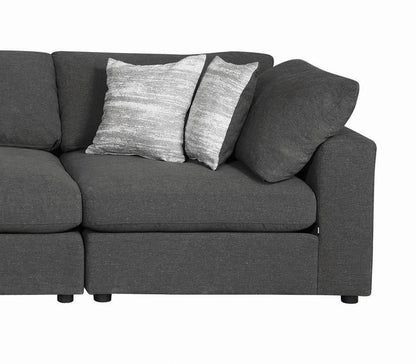 Serene Upholstered Corner Charcoal - 551325 - Bien Home Furniture &amp; Electronics