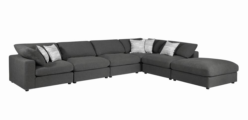 Serene Upholstered Corner Charcoal - 551325 - Bien Home Furniture &amp; Electronics