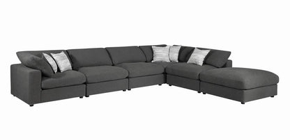 Serene Upholstered Corner Charcoal - 551325 - Bien Home Furniture &amp; Electronics
