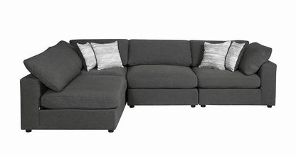Serene Upholstered Corner Charcoal - 551325 - Bien Home Furniture &amp; Electronics