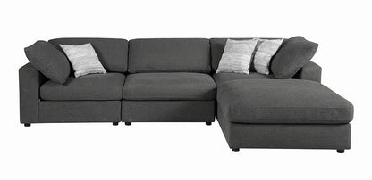 Serene Upholstered Corner Charcoal - 551325 - Bien Home Furniture &amp; Electronics