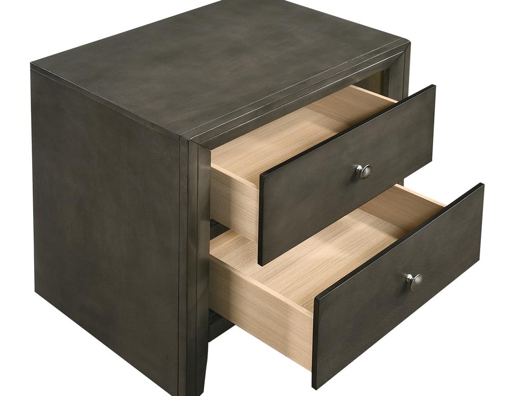 Serenity 2-Drawer Nightstand Mod Gray - 215842 - Bien Home Furniture &amp; Electronics