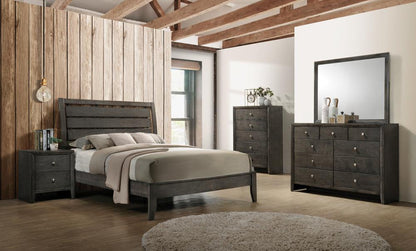 Serenity Eastern King Panel Bed Mod Gray - 215841KE - Bien Home Furniture &amp; Electronics