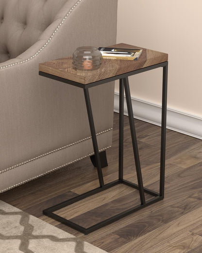 Sergio Tobacco Chevron Rectangular Accent Table - 931147 - Bien Home Furniture &amp; Electronics