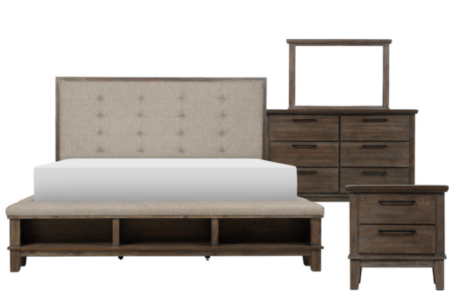 SH2213GRY-1*4 4PC SET: 1QB,1NS,1DR,1MR - SH2213GRY-1*4 - Bien Home Furniture &amp; Electronics