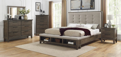 SH2213GRY-1*9 5PC SET: 1QB,1NS,1DR,1MR,1CH - SH2213GRY-1*9 - Bien Home Furniture &amp; Electronics