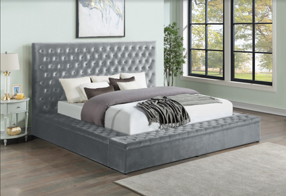 SH250GRY-1* (3)QUEEN UPHL BED - SH250GRY-1* - Bien Home Furniture &amp; Electronics