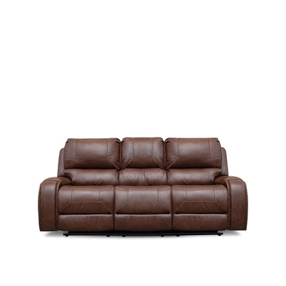 SH3215BRW-3 DOUBLE RECLINING SOFA W/DROP-DOWN CUP HOLDERS - SH3215BRW-3 - Bien Home Furniture &amp; Electronics