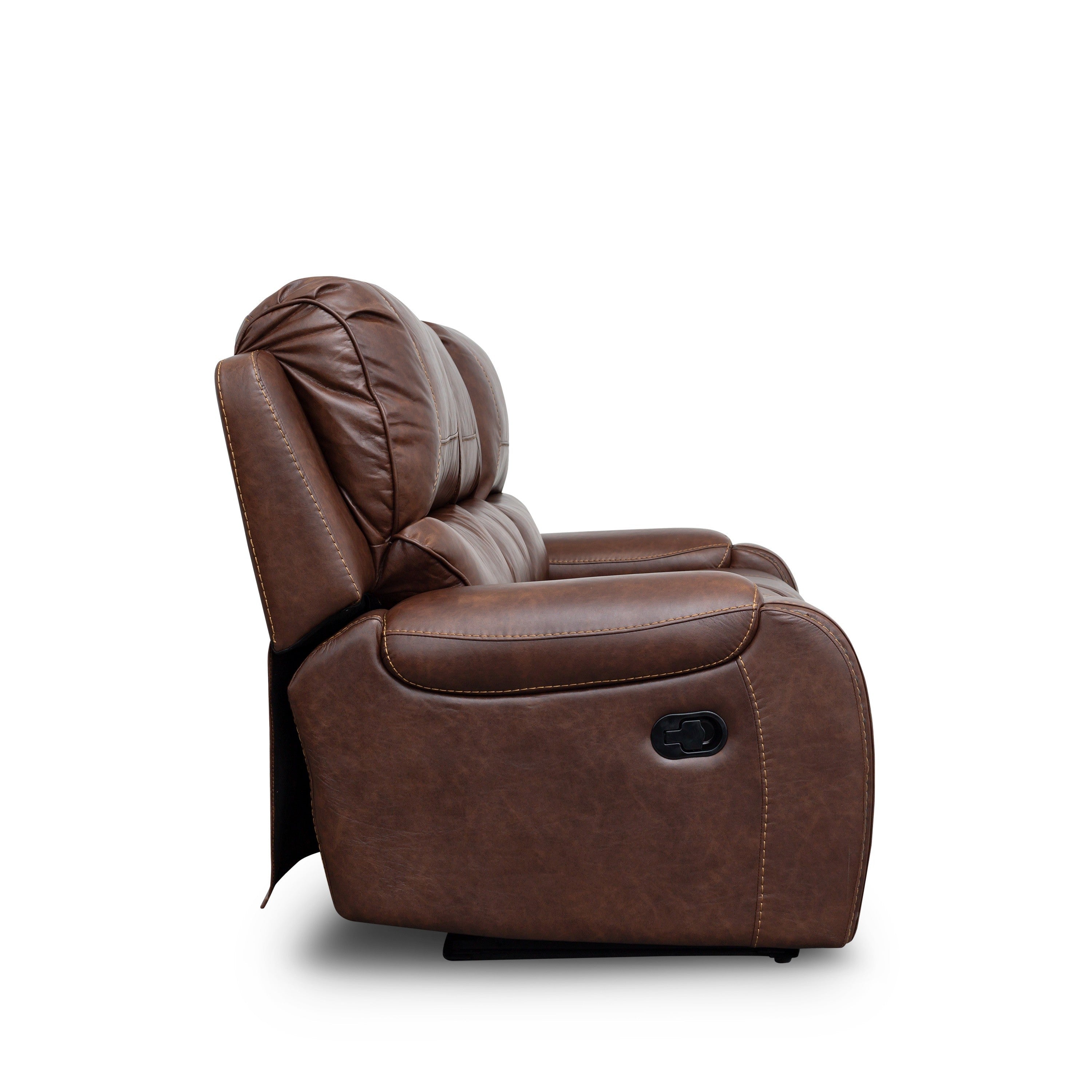 SH3215BRW-3 DOUBLE RECLINING SOFA W/DROP-DOWN CUP HOLDERS - SH3215BRW-3 - Bien Home Furniture &amp; Electronics