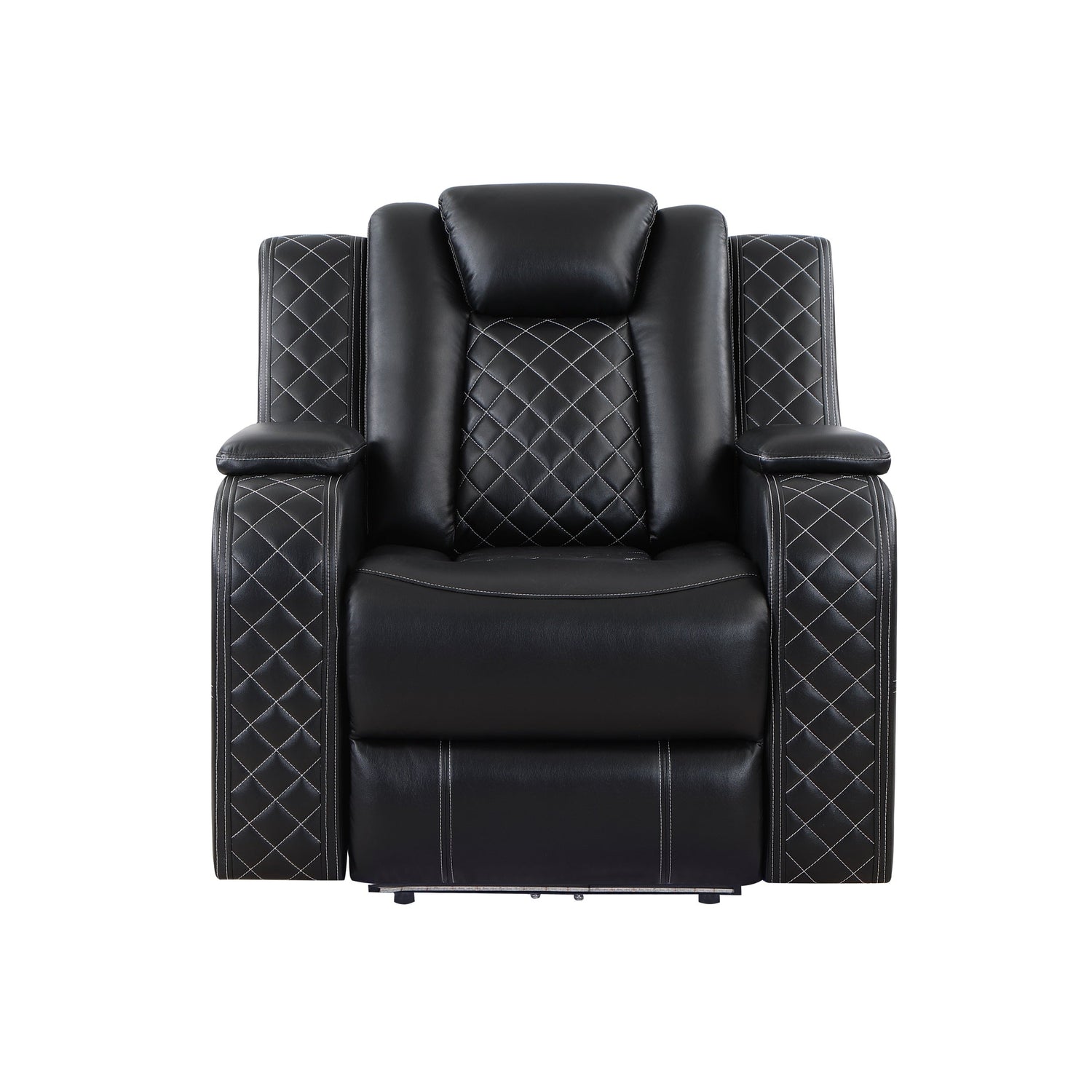 SH8895BLK-1 PW RECLN CHAIR W/ PW HEADREST, LED LIGHT - SH8895BLK-1 - Bien Home Furniture &amp; Electronics