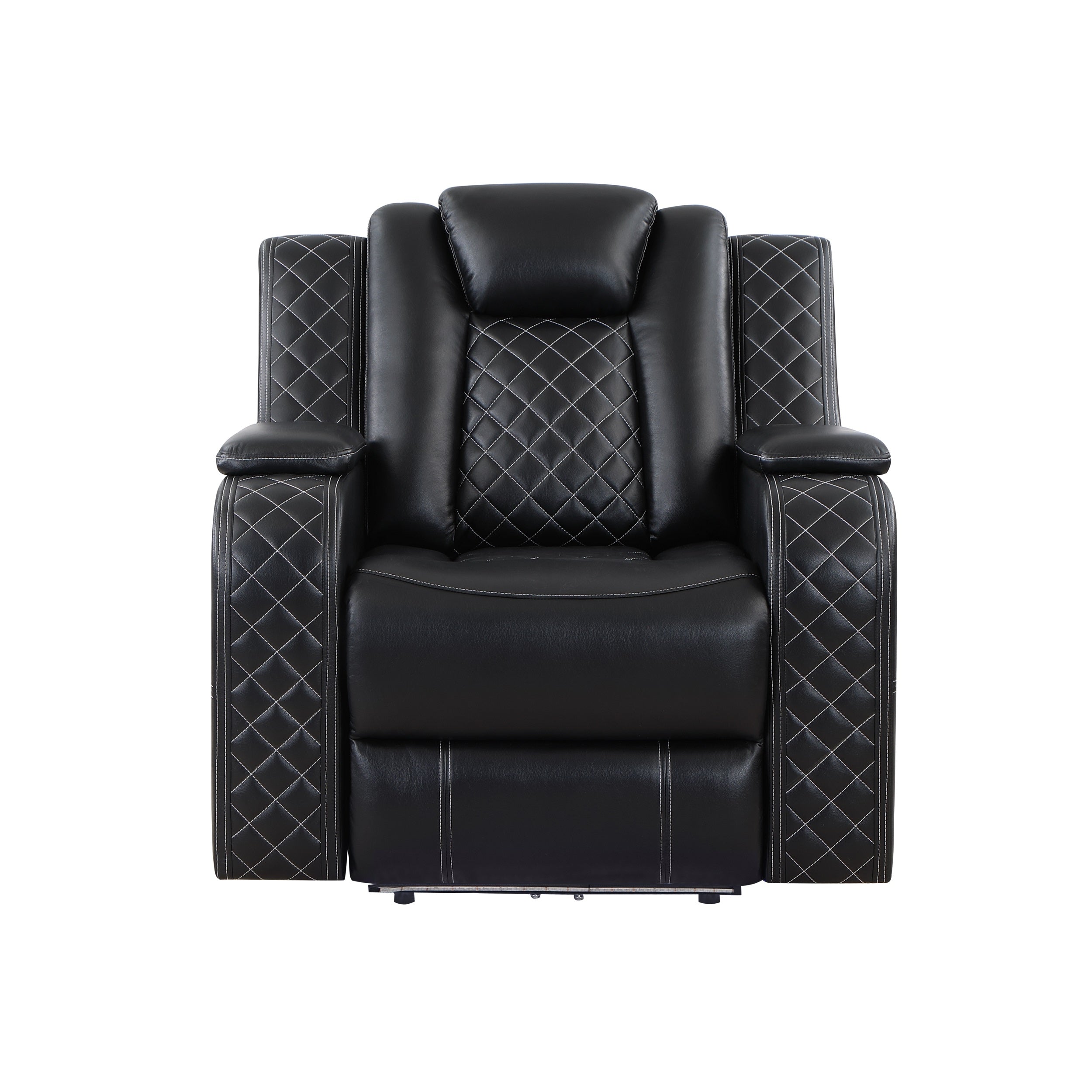 SH8895BLK-1 PW RECLN CHAIR W/ PW HEADREST, LED LIGHT - SH8895BLK-1 - Bien Home Furniture &amp; Electronics