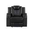SH8895BLK-1 PW RECLN CHAIR W/ PW HEADREST, LED LIGHT - SH8895BLK-1 - Bien Home Furniture & Electronics