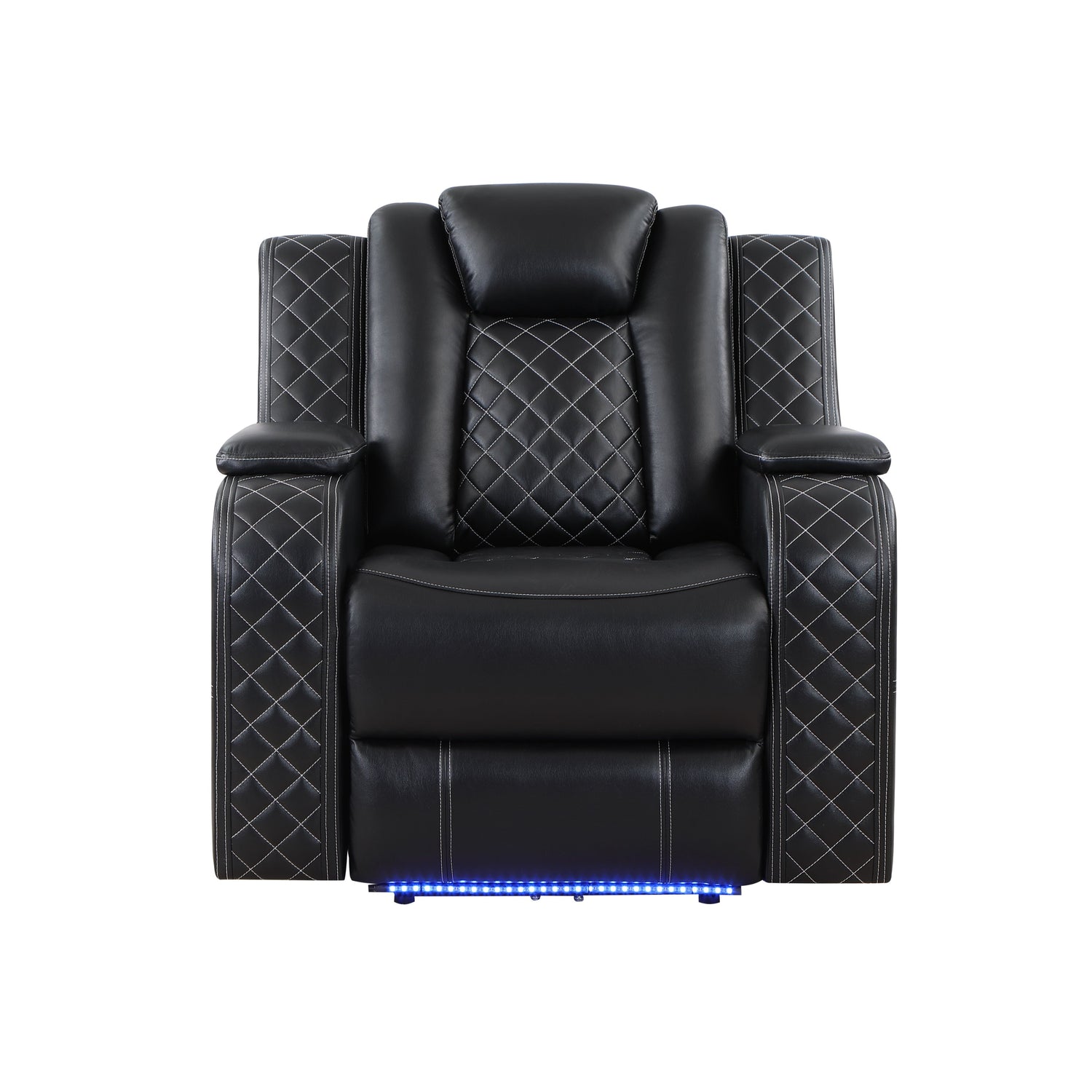 SH8895BLK-1 PW RECLN CHAIR W/ PW HEADREST, LED LIGHT - SH8895BLK-1 - Bien Home Furniture &amp; Electronics