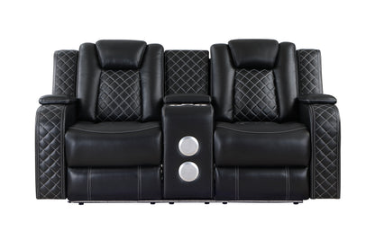 SH8895BLK*2 2 PC SET: SOFA, LOVE - SH8895BLK*2 - Bien Home Furniture &amp; Electronics