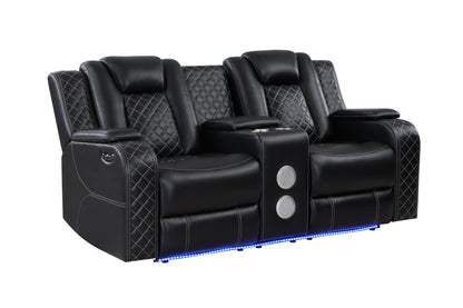 SH8895BLK*2 2 PC SET: SOFA, LOVE - SH8895BLK*2 - Bien Home Furniture &amp; Electronics