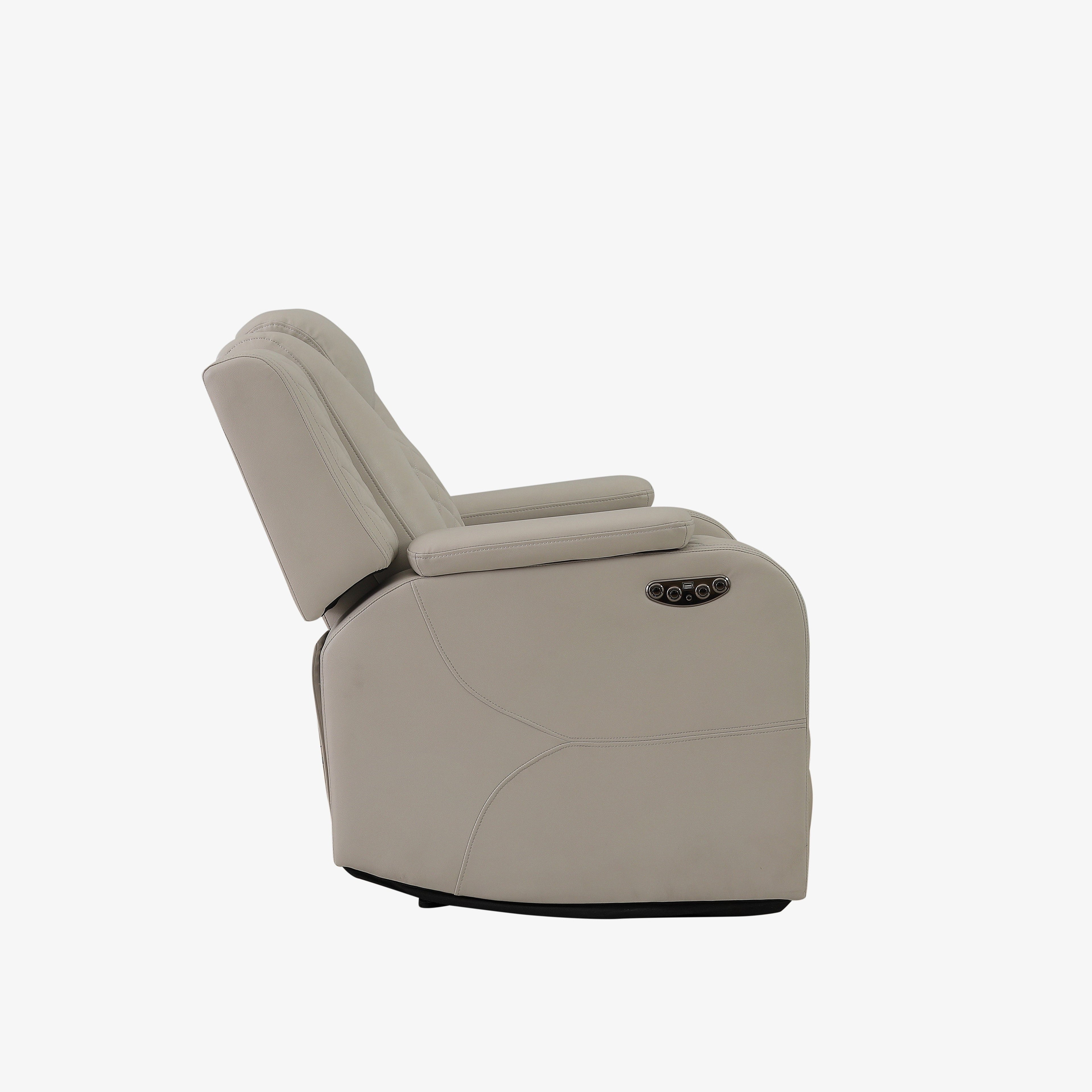 SH8895GRW-1 PW RECLN CHAIR W/ PW HEADREST, LED LIGHT, GRAY WHITE - SH8895GRW-1 - Bien Home Furniture &amp; Electronics