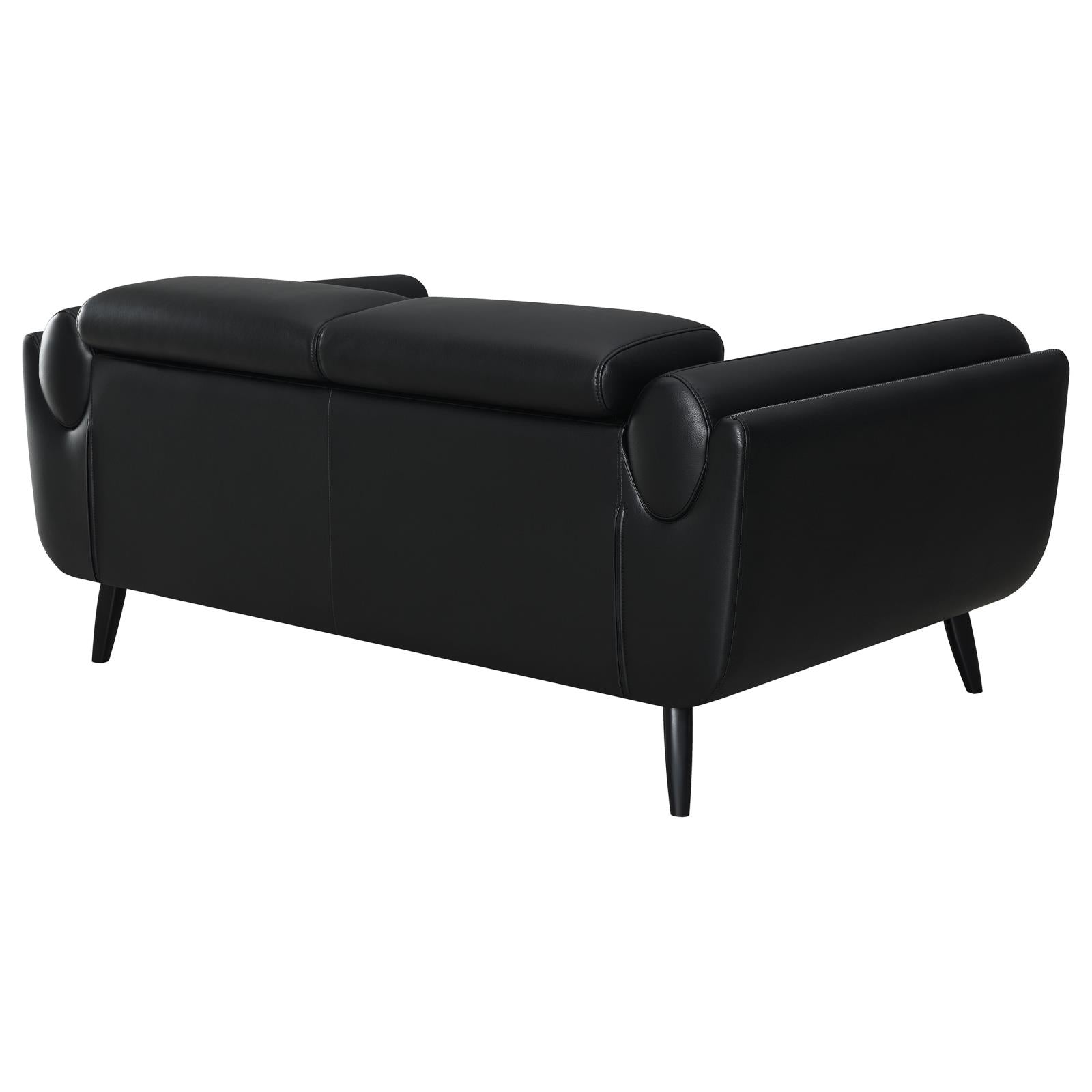 Shania Track Arms Loveseat with Tapered Legs Black - 509922 - Bien Home Furniture &amp; Electronics