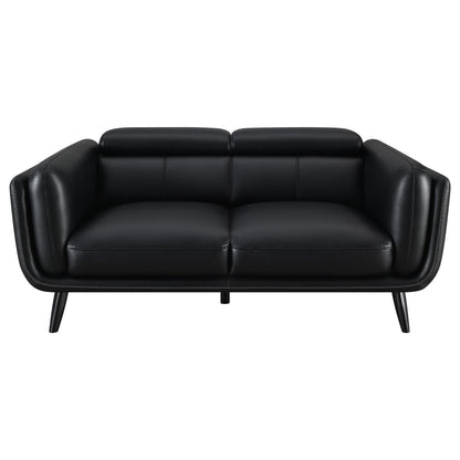 Shania Track Arms Loveseat with Tapered Legs Black - 509922 - Bien Home Furniture &amp; Electronics