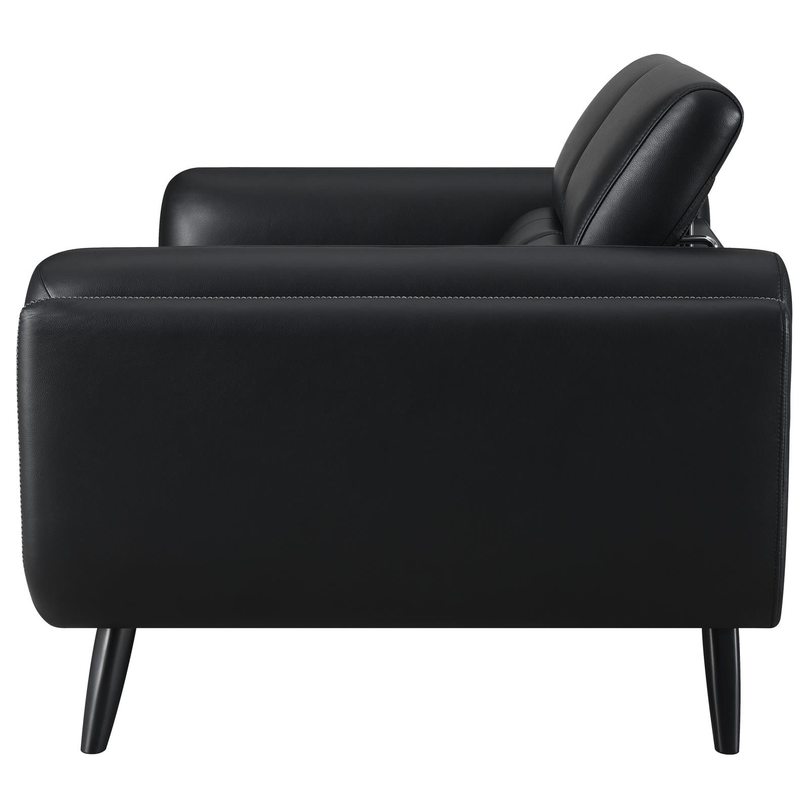 Shania Track Arms Loveseat with Tapered Legs Black - 509922 - Bien Home Furniture &amp; Electronics