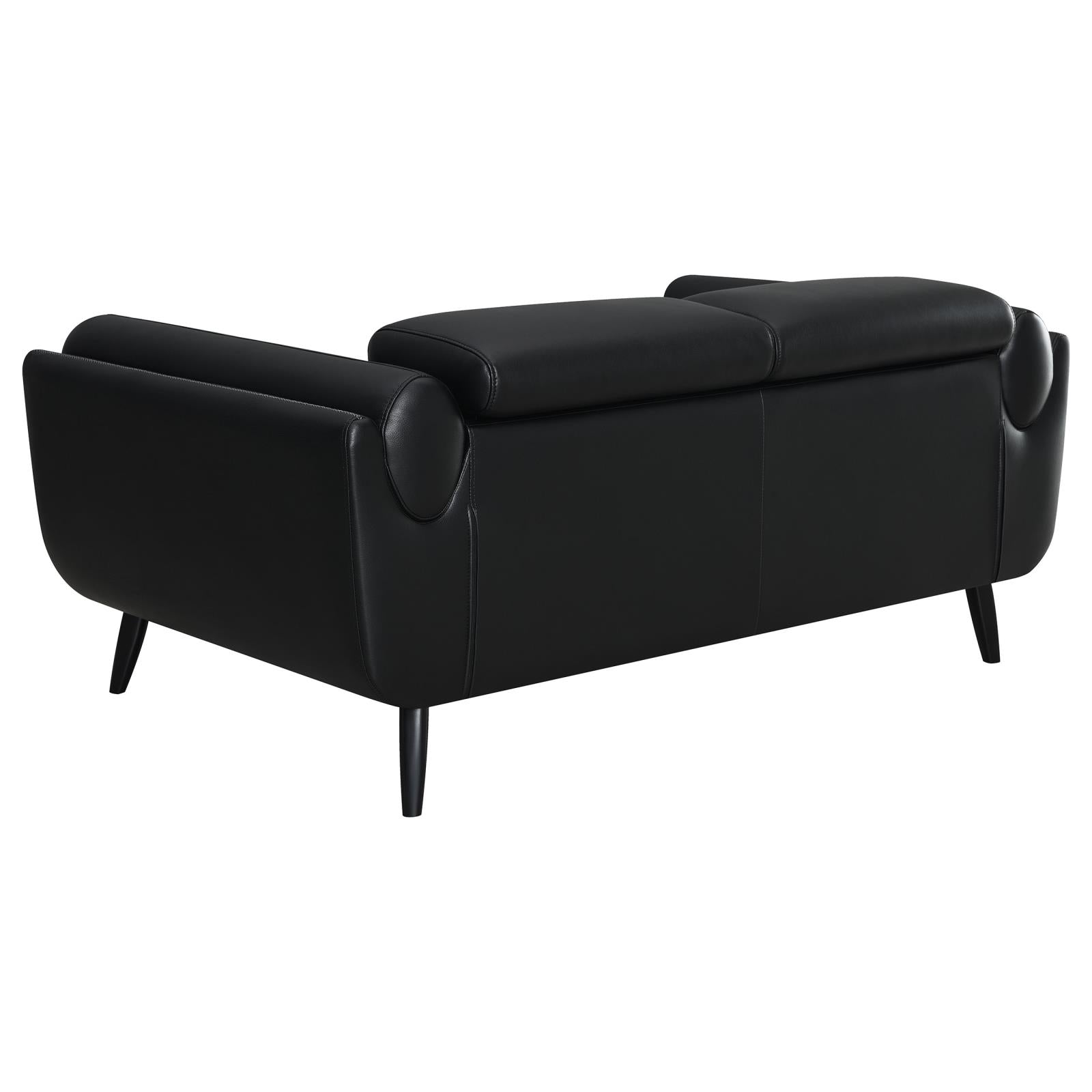 Shania Track Arms Loveseat with Tapered Legs Black - 509922 - Bien Home Furniture &amp; Electronics