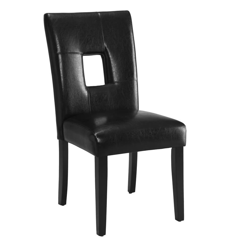 Shannon Black Open Back Upholstered Dining Chairs, Set of 2 - 103612BLK - Bien Home Furniture &amp; Electronics