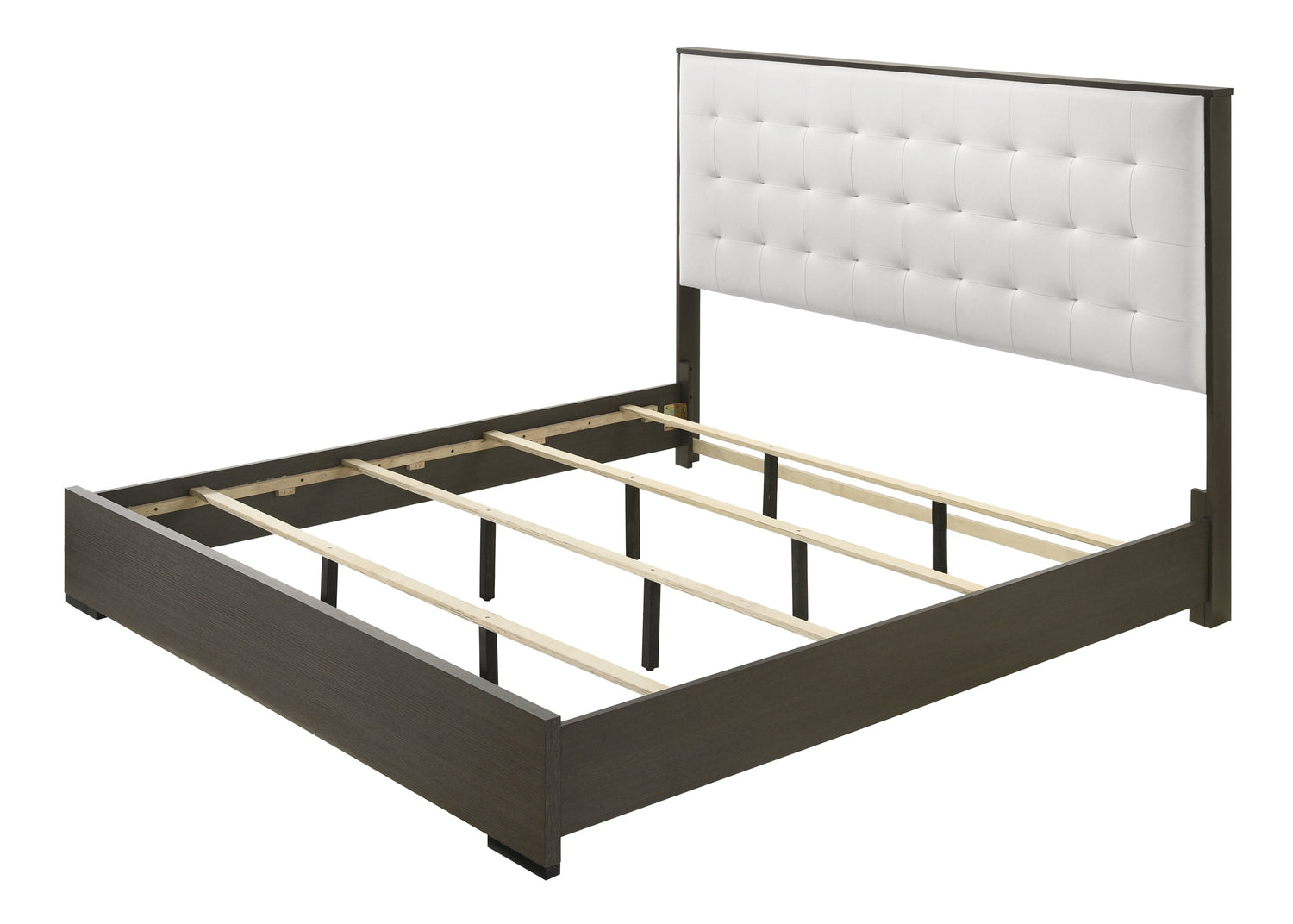 Sharpe Brown Twin Upholstered Panel Bed - SET | B4100-T-HB | B4100-T-FB | B4100-FT-RAIL | - Bien Home Furniture &amp; Electronics
