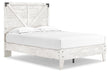 Shawburn White/Dark Charcoal Gray Full Crossbuck Panel Platform Bed - SET | EB4121-112 | EB4121-156 - Bien Home Furniture & Electronics