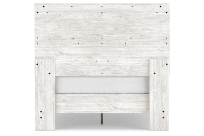 Shawburn White/Dark Charcoal Gray Full Crossbuck Panel Platform Bed - SET | EB4121-112 | EB4121-156 - Bien Home Furniture &amp; Electronics