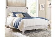 Shawburn White/Dark Charcoal Gray Queen Crossbuck Panel Platform Bed - SET | EB4121-113 | EB4121-157 - Bien Home Furniture & Electronics