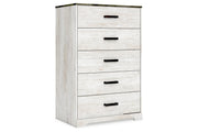 Shawburn Whitewash/Charcoal Gray Chest of Drawers - EB4121-245 - Bien Home Furniture & Electronics