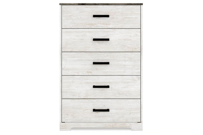 Shawburn Whitewash/Charcoal Gray Chest of Drawers - EB4121-245 - Bien Home Furniture &amp; Electronics