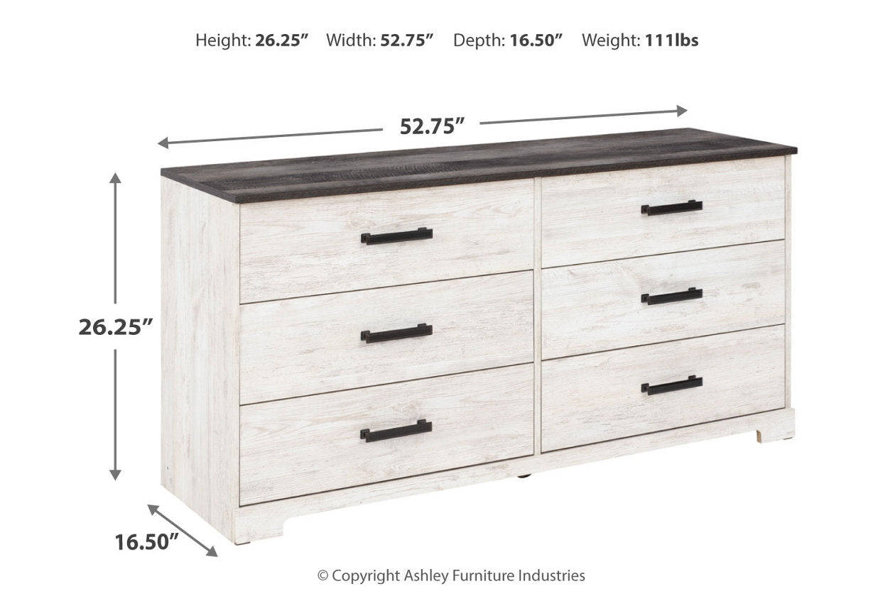 Shawburn Whitewash/Charcoal Gray Dresser - EB4121-131 - Bien Home Furniture &amp; Electronics