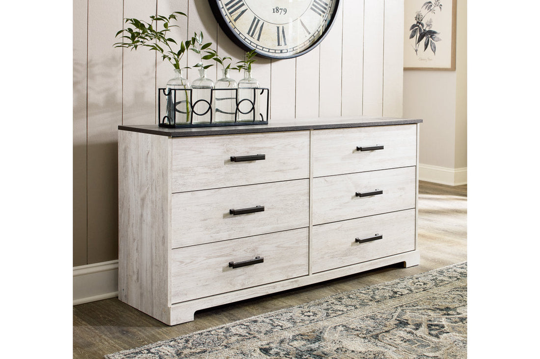 Shawburn Whitewash/Charcoal Gray Dresser - EB4121-231 - Bien Home Furniture & Electronics