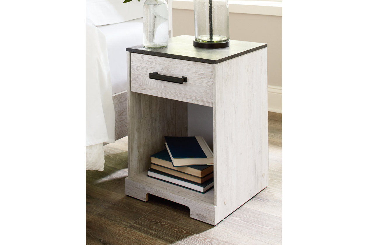 Shawburn Whitewash/Charcoal Gray Nightstand - EB4121-191 - Bien Home Furniture &amp; Electronics