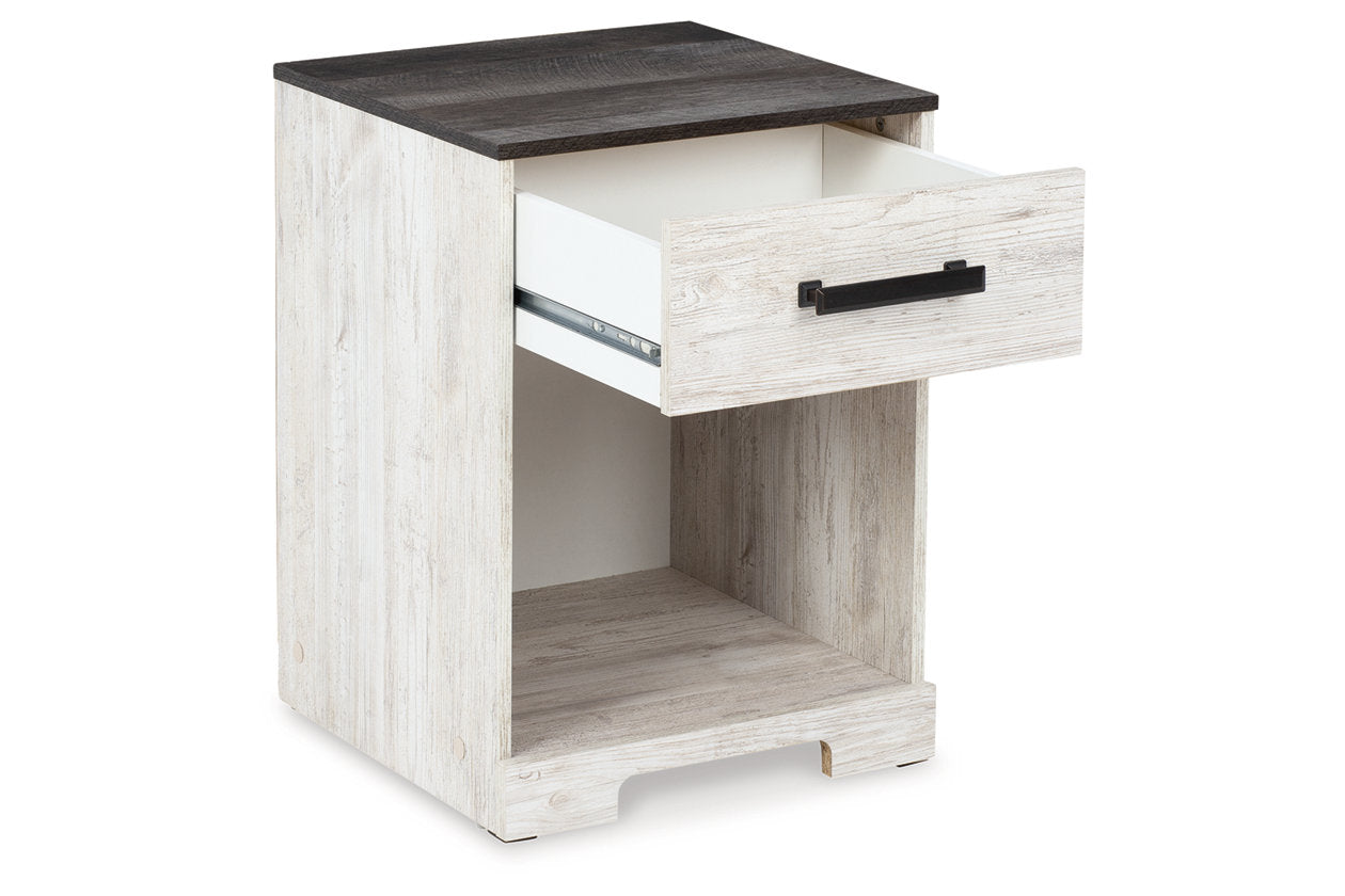 Shawburn Whitewash/Charcoal Gray Nightstand - EB4121-191 - Bien Home Furniture &amp; Electronics