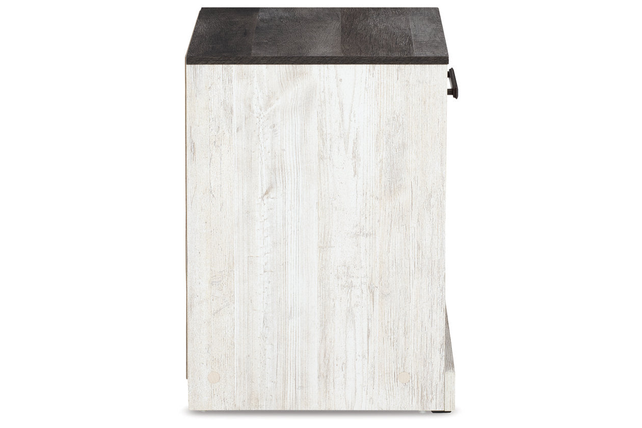 Shawburn Whitewash/Charcoal Gray Nightstand - EB4121-191 - Bien Home Furniture &amp; Electronics