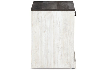 Shawburn Whitewash/Charcoal Gray Nightstand - EB4121-191 - Bien Home Furniture &amp; Electronics