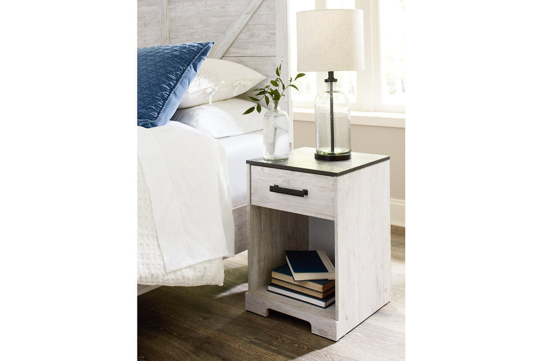 Shawburn Whitewash/Charcoal Gray Nightstand - EB4121-291 - Bien Home Furniture &amp; Electronics