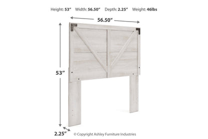 Shawburn Whitewash Full Crossbuck Panel Headboard - EB4121-156 - Bien Home Furniture &amp; Electronics