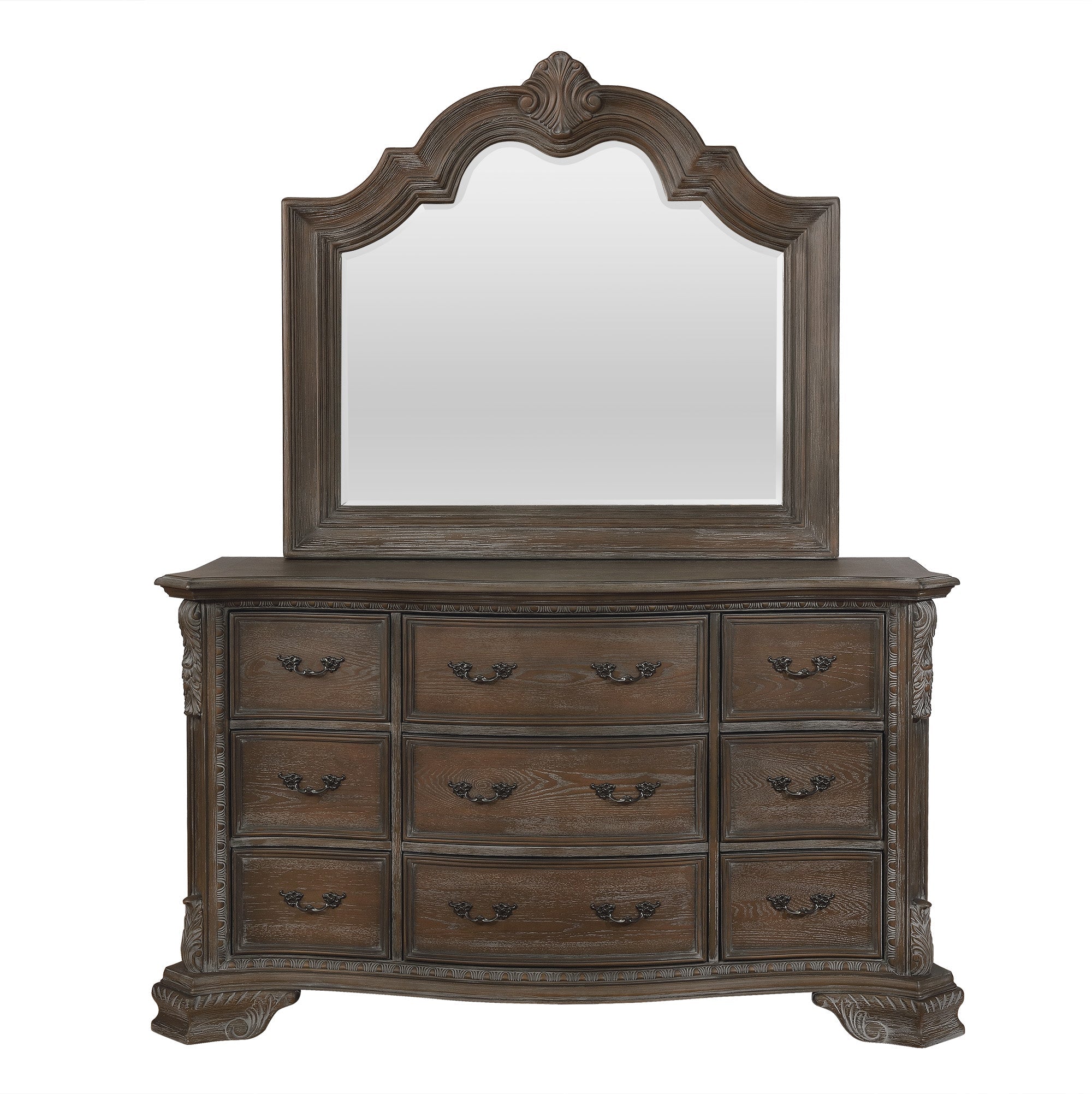Sheffield Antique Gray Bedroom Mirror (Mirror Only) - B1120-11 - Bien Home Furniture &amp; Electronics
